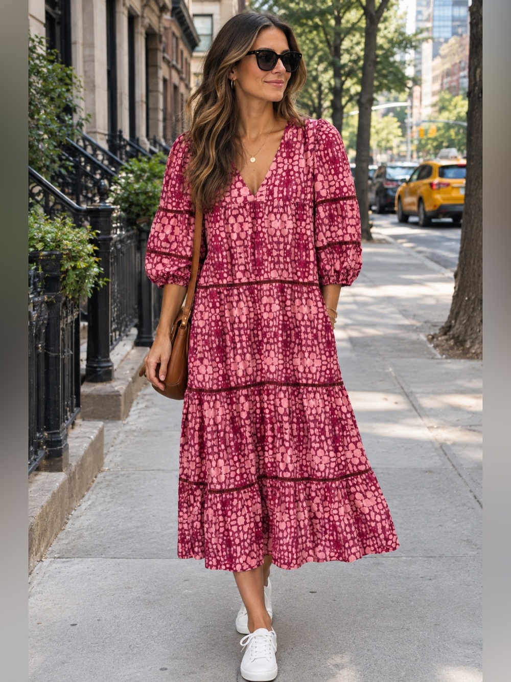 Olivia James The Label Printed Dress Large